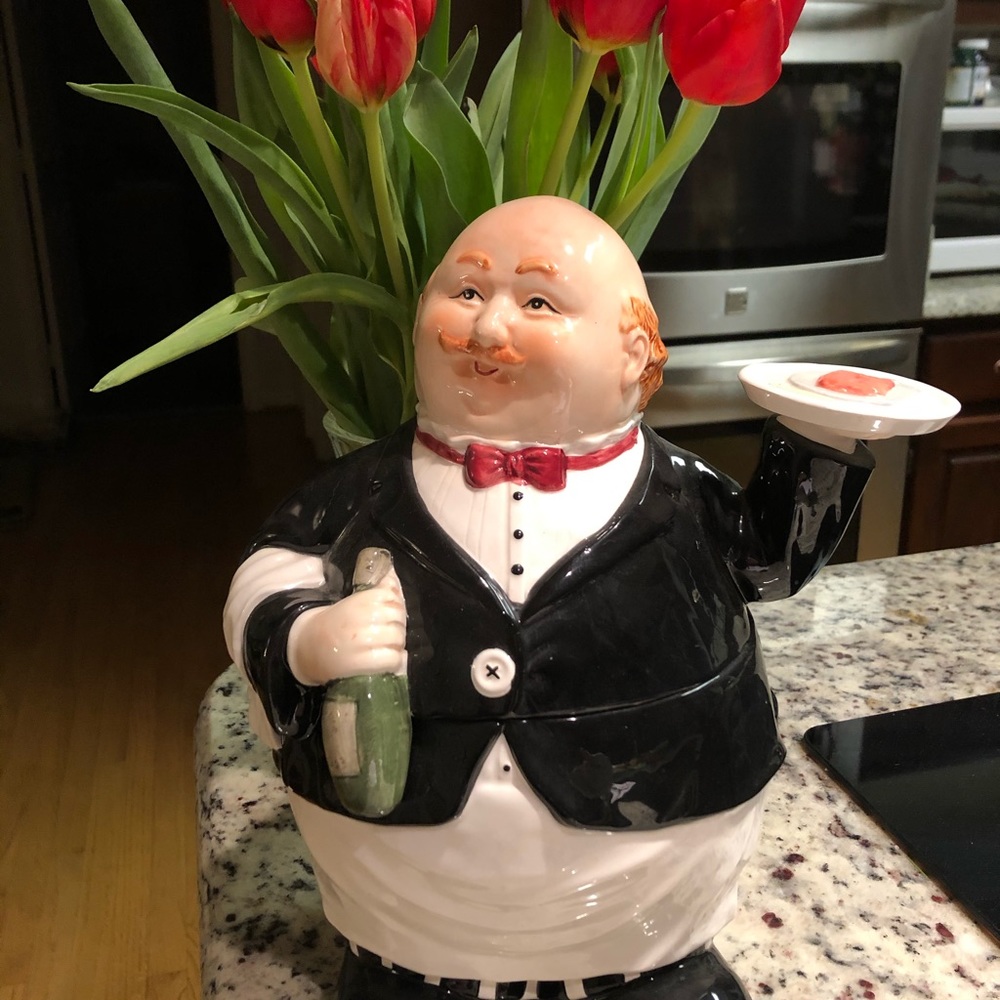 Butler Cookie Jar